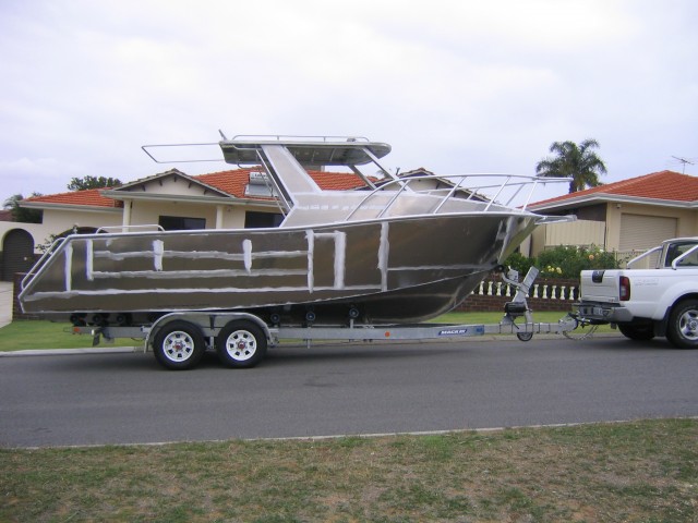 New Boat finaly makes it to the paint shop